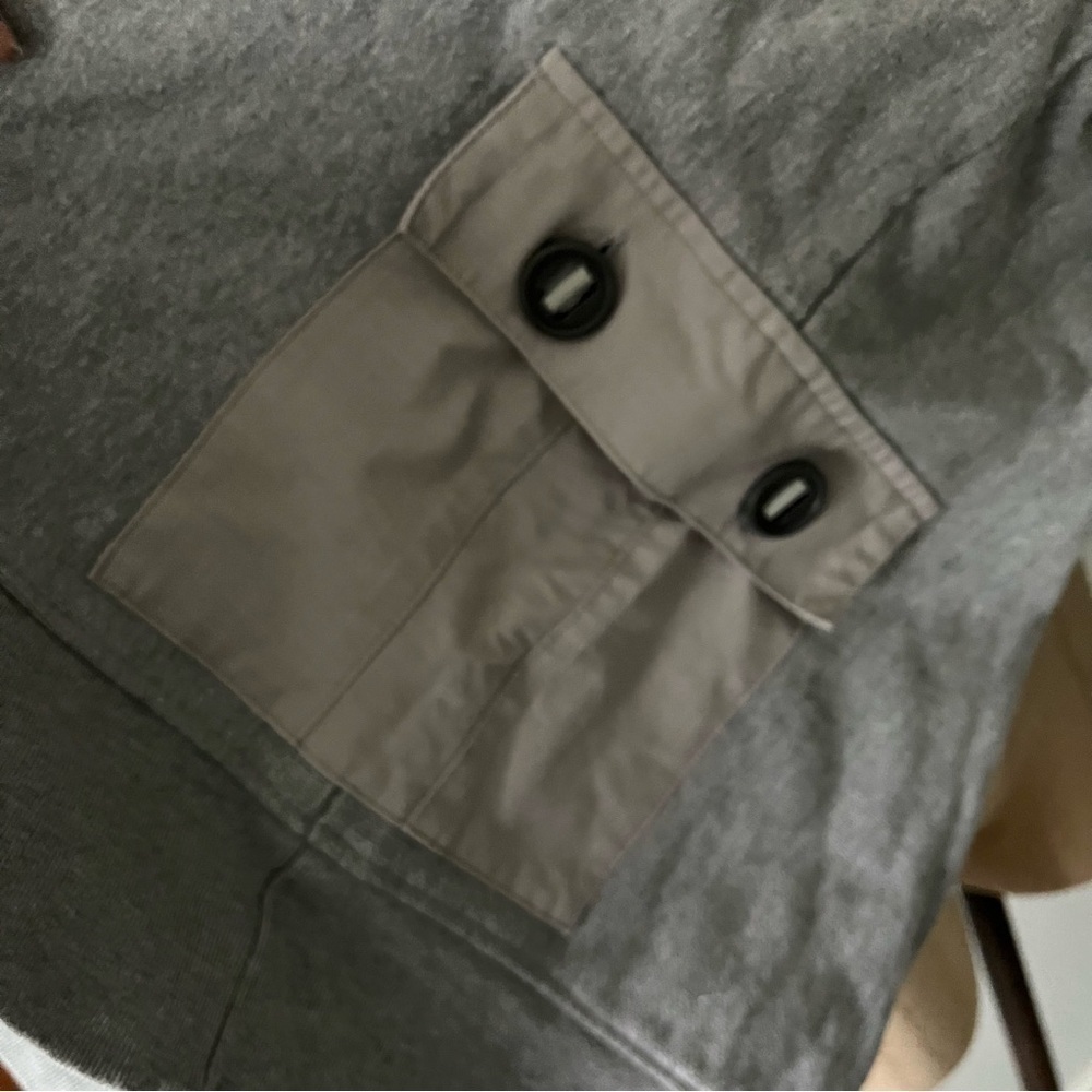 ORIGINAL FAKE sz 1 S Button Down Hoodie Chomper Gray KAWS Japan - Picture 7 of 12